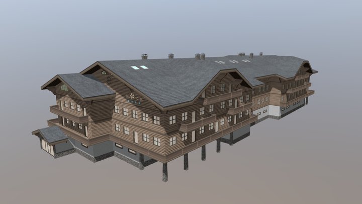 Spa and Hotel 3D Model