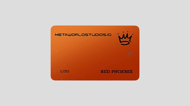 RED PHOENIX CARD 3D Model
