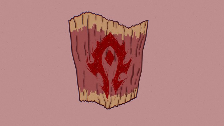 Horde Wood Shield 3D Model