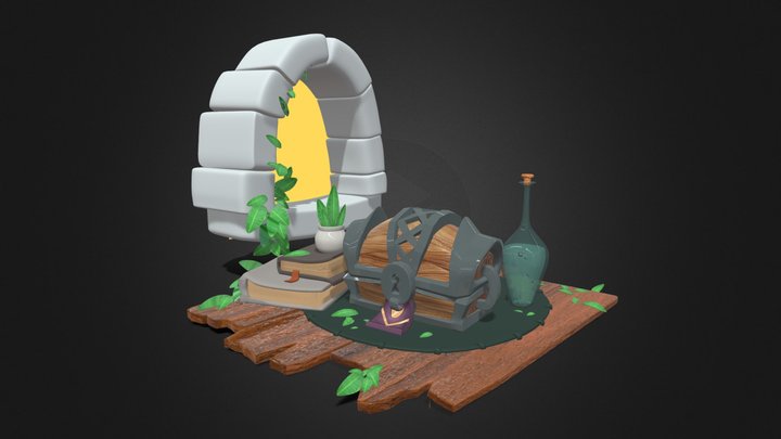 Enchanted Treasure Chest 3D Model