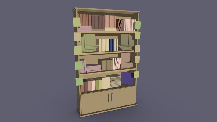 Bookshelf draft accent 3D Model