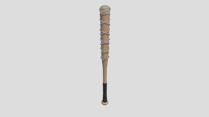 Baseball bat X Barbed wire 3D Model