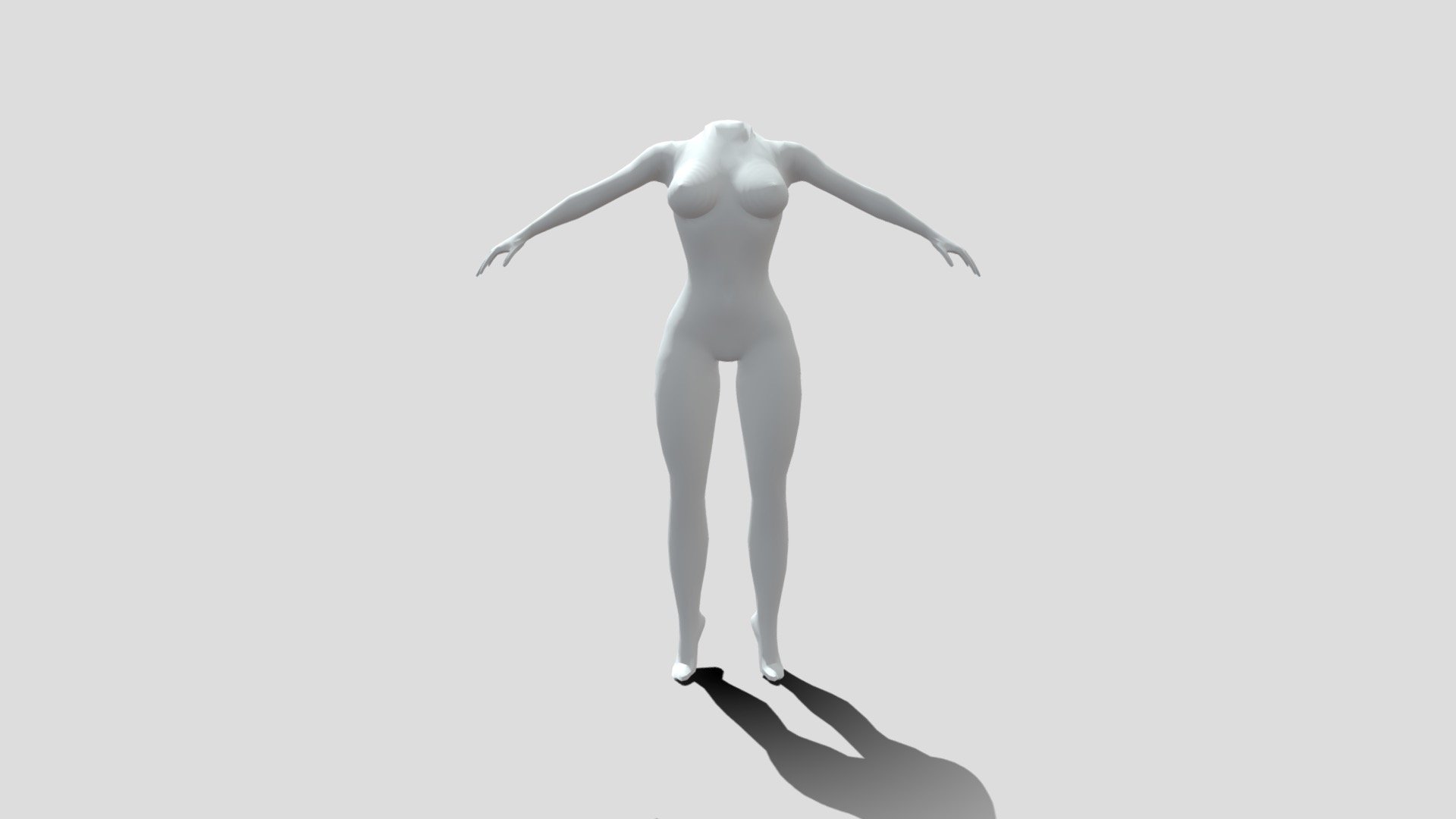 Lowpoly-female-body-basemesh