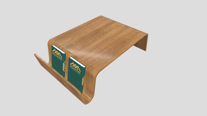 Curved Table 3D Model