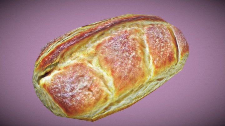 A Cute Bread (AI Texture) – Modello 3D gratuito STL