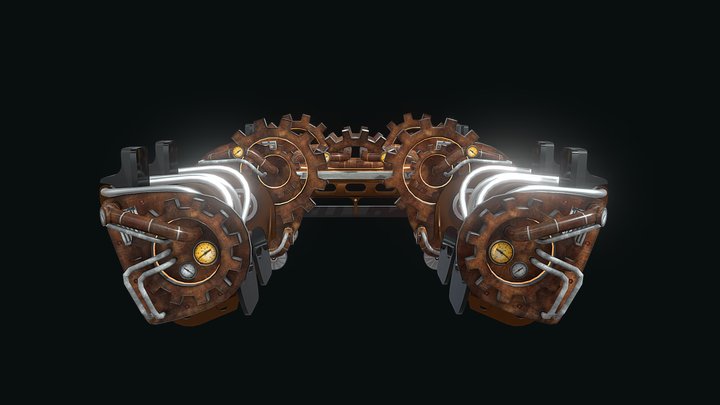 S&S 4D Free Spin - Custom Steampunk Theme 3D Model