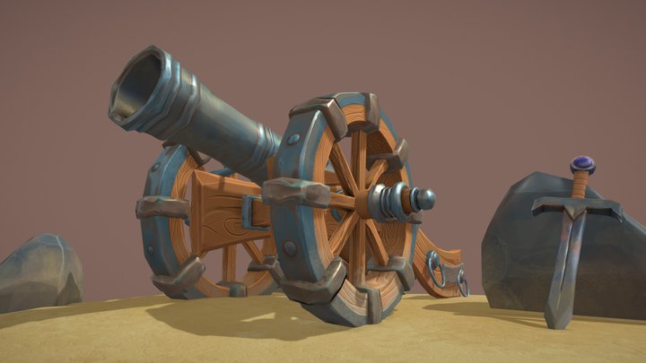 [STUDENT WORK] Stylized Cannon 3D Model