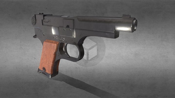 Type 94 Nambu pistol 3D Model