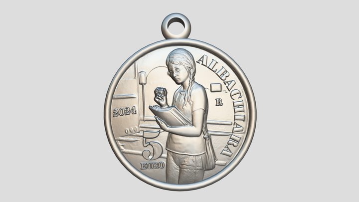 Medaglia Albachiara 5€ Vasco Rossi 3D Model