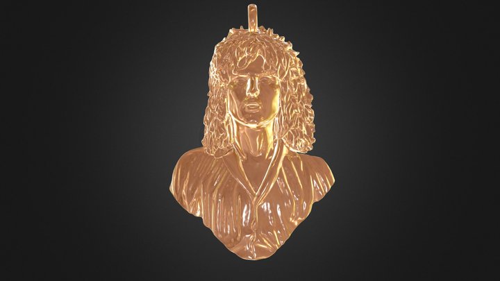 SOLID GOLD EASY ACTION MARC BOLAN PENDANT 3D Model