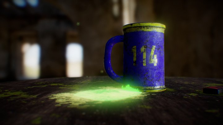 Beer Stein from Vault 114 Highly Radioactive GDC 3D Model