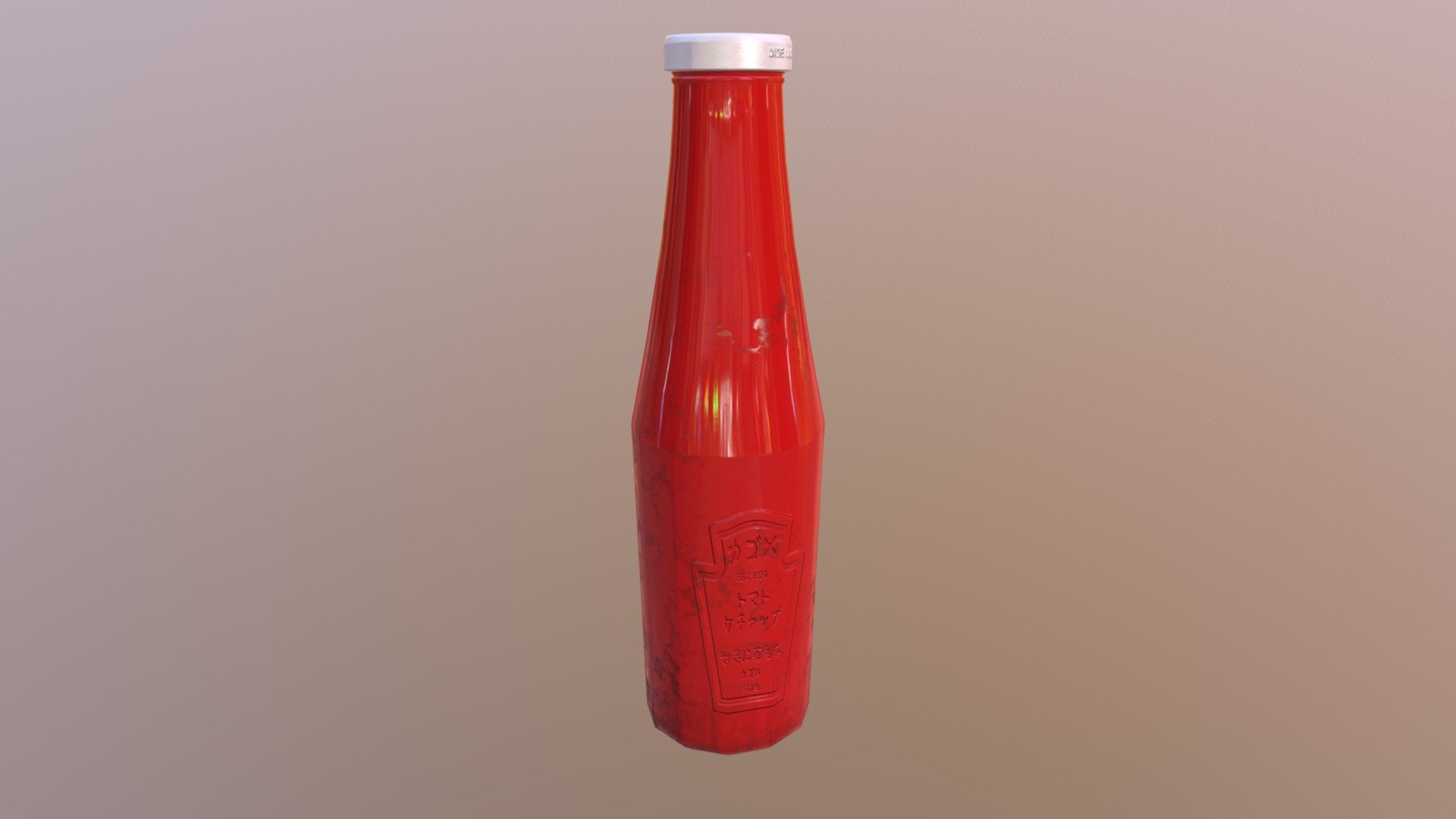 Ketchup Bottle (Fully Textured) 3D model by Hiraki [e059080] Sketchfab