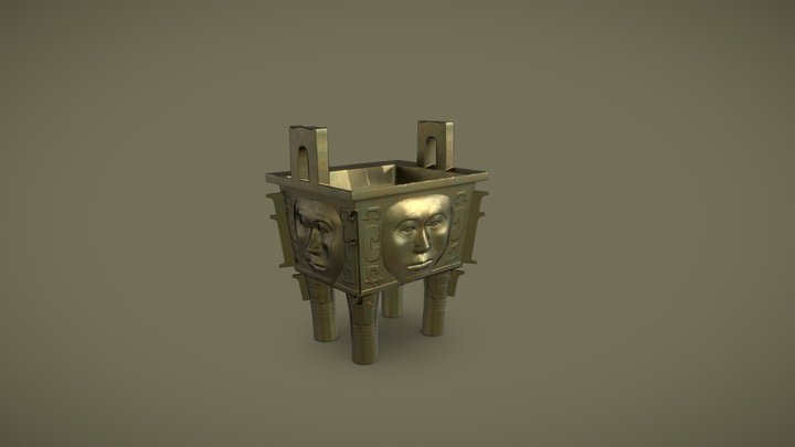 Bronze_FangDing 3D Model