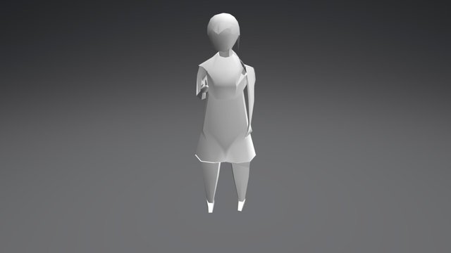 Low poly girl 3D Model