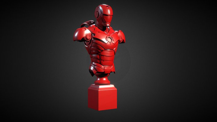 ironman bust for 3d print 3D Model