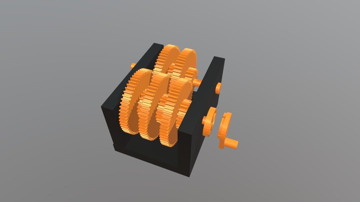 Gear box (gear ratio approx 15 by 20 cm) 3D Model