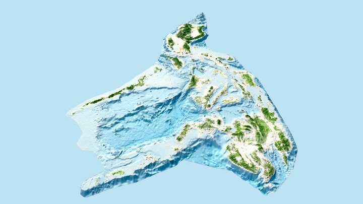 Philippines Global Relief Model Experiment 3D Model