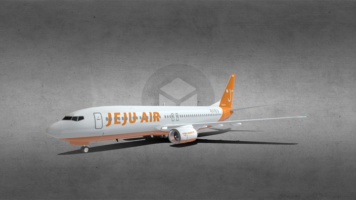 Jeju Air Boeing 737 (free if..) 3D Model