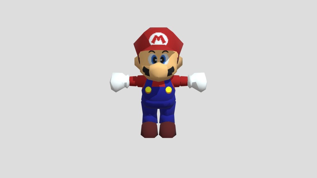 Super Mario 64 Mario (Rigged)