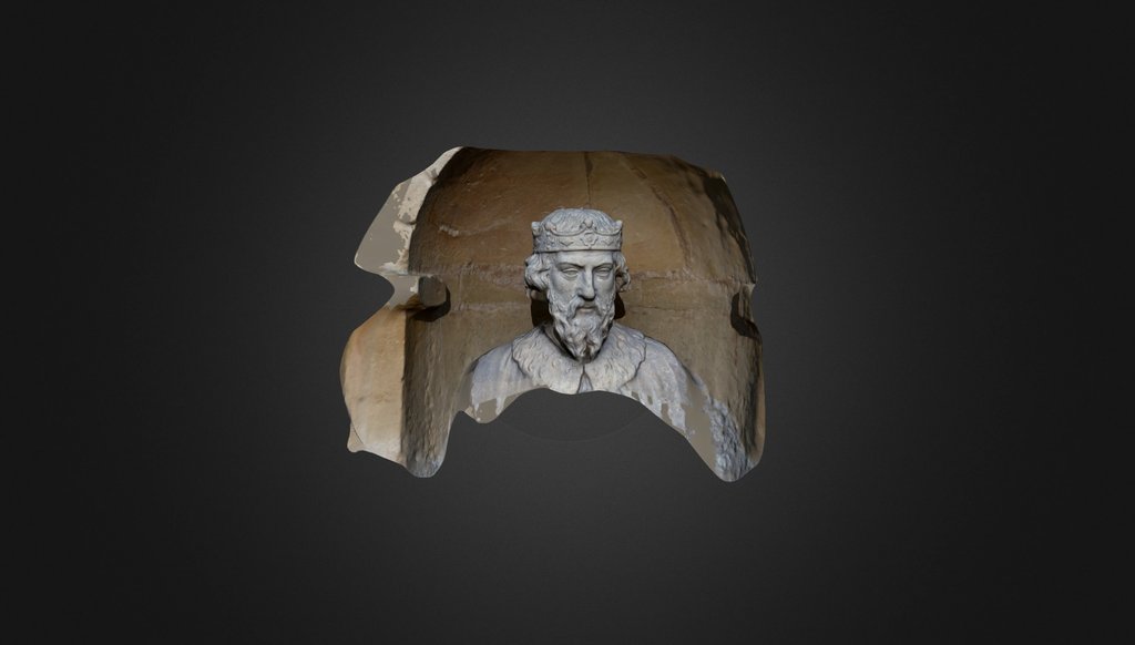 King Alfred Bust - Front Scan - Stowe House, UK