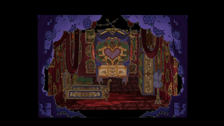 Red Queens Room (No Lighting) 3D Model