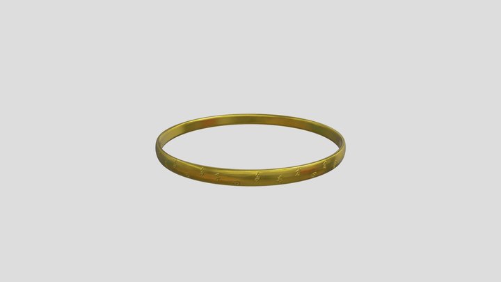 Golden Bracelet 3D Model