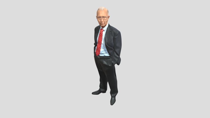 Distinguished Gentleman in a Suit 3D Model