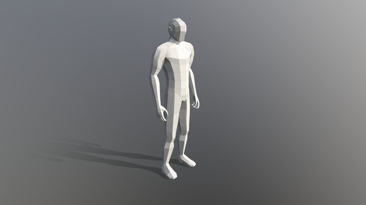 Male Character + Animations 3D Model