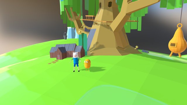 Adventure Time Scene 3D Model