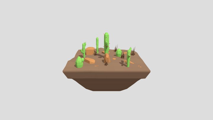 Low Poly Desert 3D Model