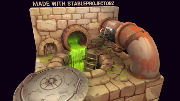 Dungeon Catacombs - StableProjectorz 3D Model