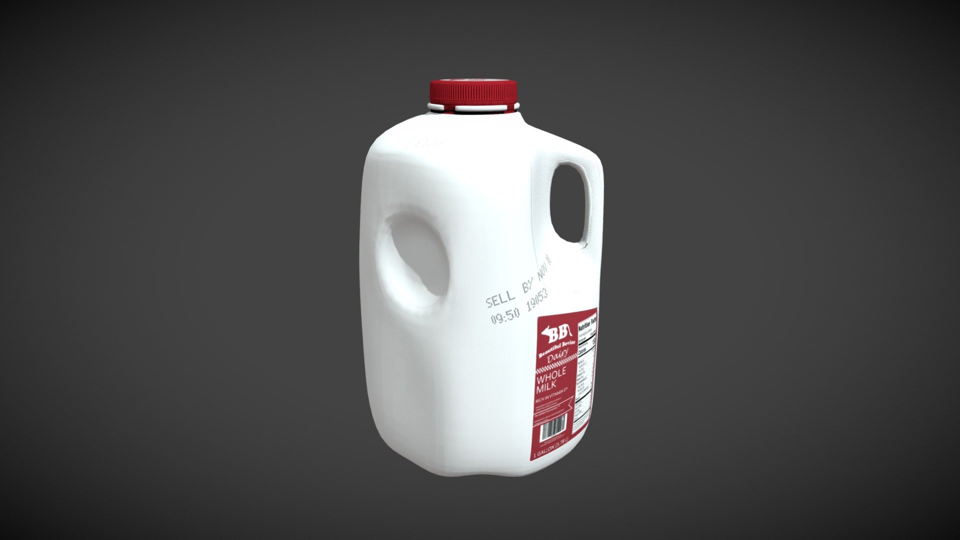 Milk Jug Download Free 3D model by Allen Fuller (AllenFuller