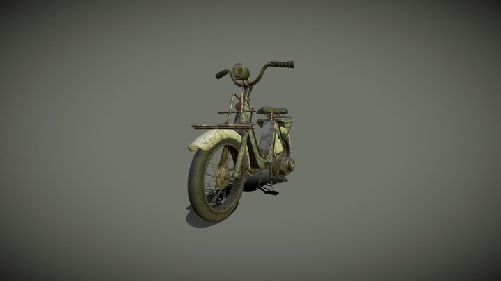 P50 Honda Moped - Worn 3D Model