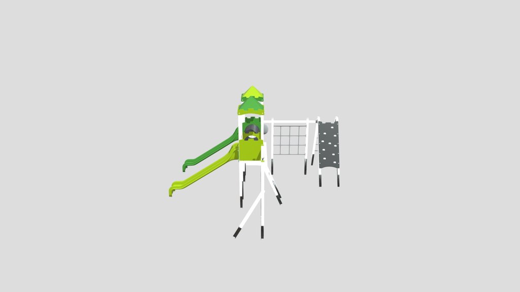 Green And Lime Wooden Playground Set