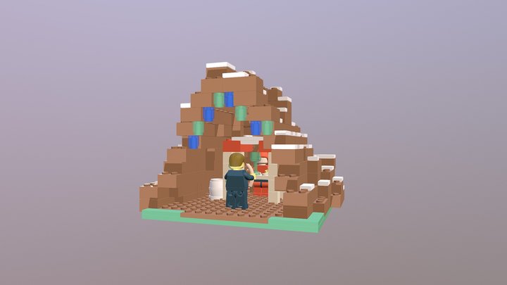 gy2oo2_GR1 "Kerstmarkt van LEGO" - kerstgrot 3D Model