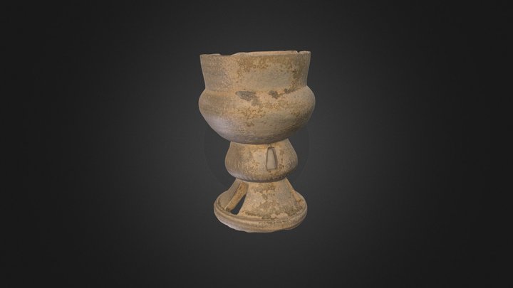 鈴台付壺 3D Model