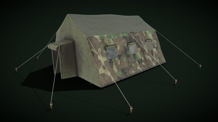 Tent_Military – Gratis 3D-model STL