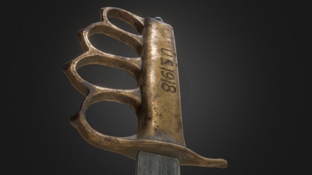 WW1 Trench Knife 3D Model