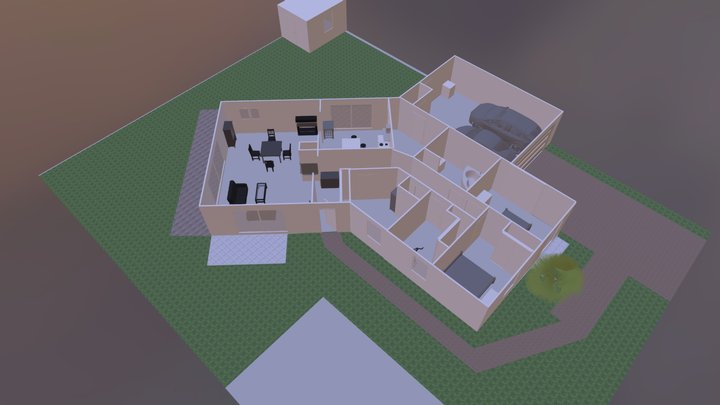 Villa contemporaine 3D Model