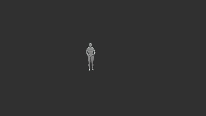 Carries The Box And Puts It 3D Model