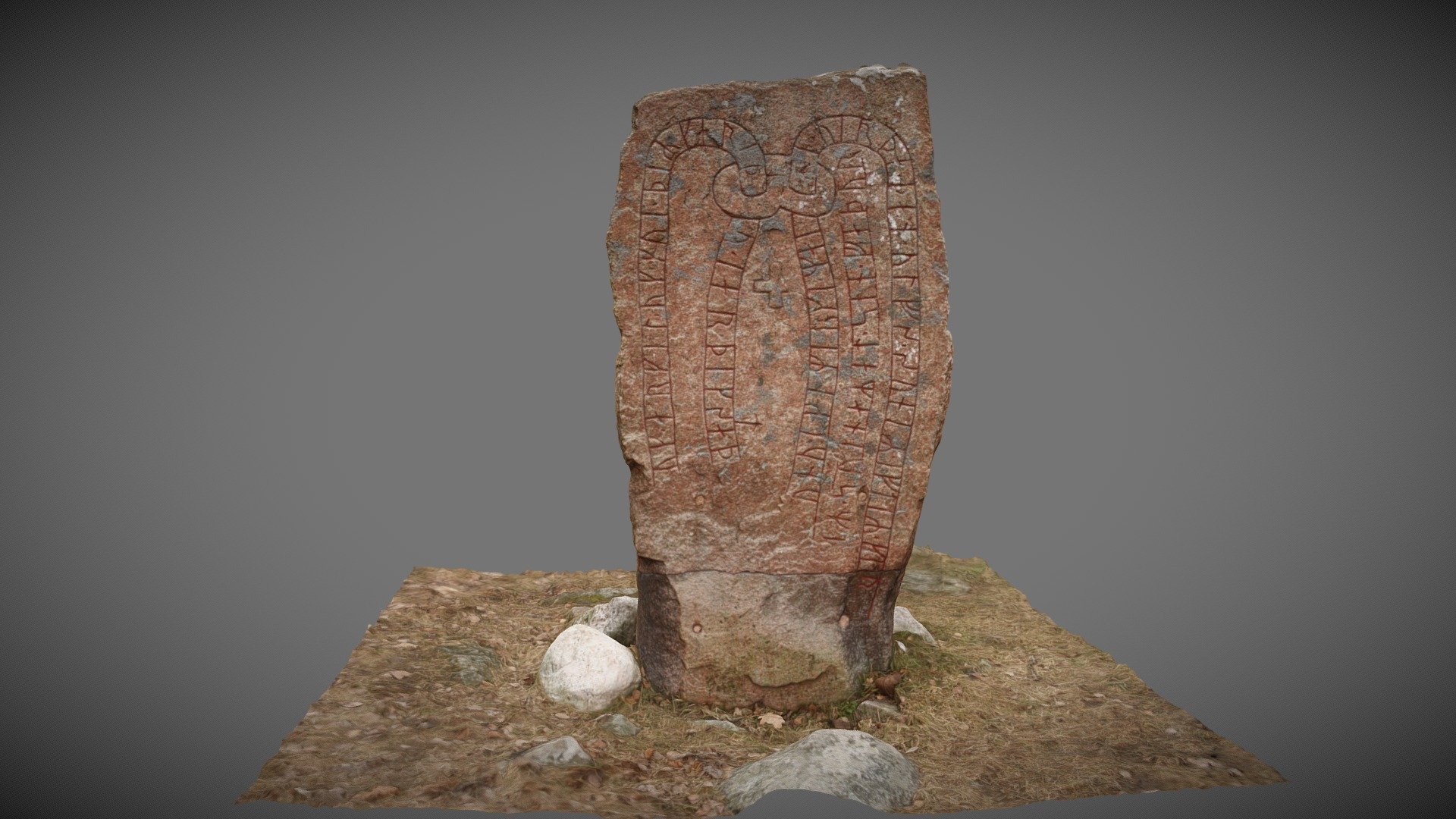 Runic stone — Sketchfab embed 3D viewer