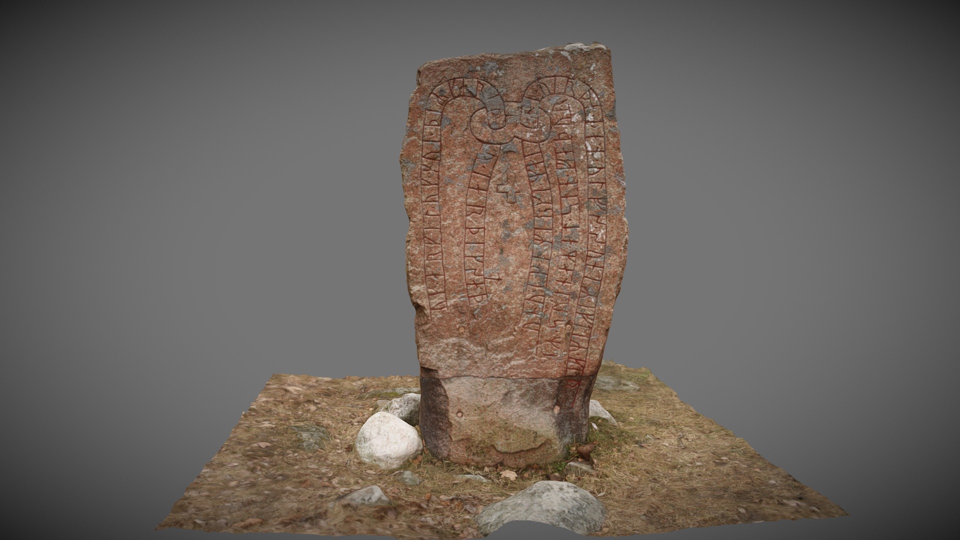 3D model Runic stone - This is a 3D model of the Runic stone. The 3D model is about a rock on a rock.