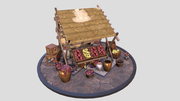 Market Stall 3D Model