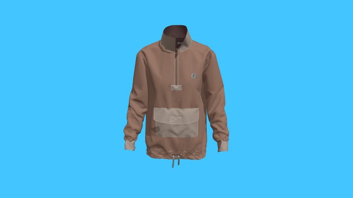 MRF Unisex Anorak - Pantone® Mocha Mousse 3D Model
