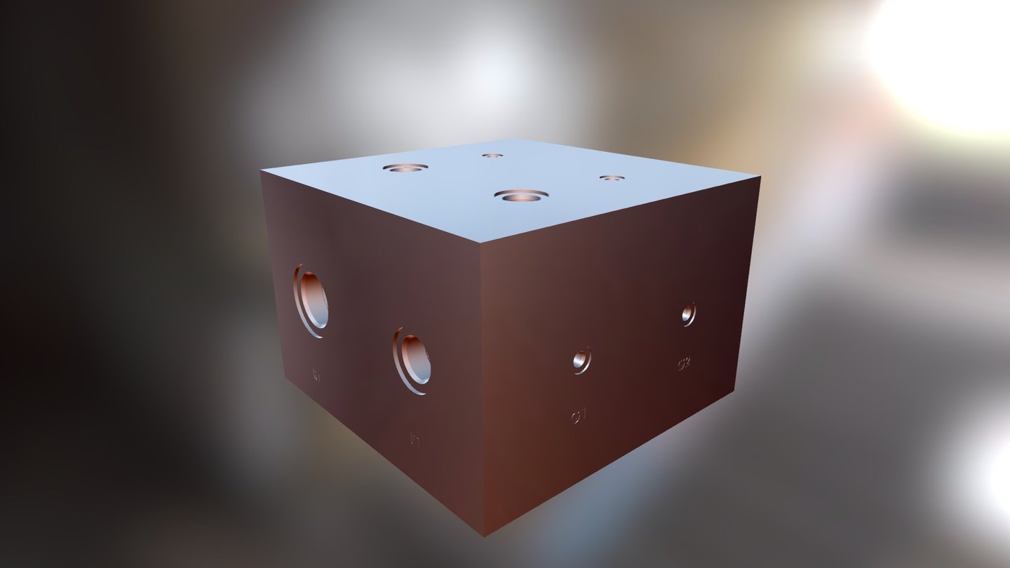 Hydraulic Manifold 3D model by CAD Tech USA (cadtusa) [e071550