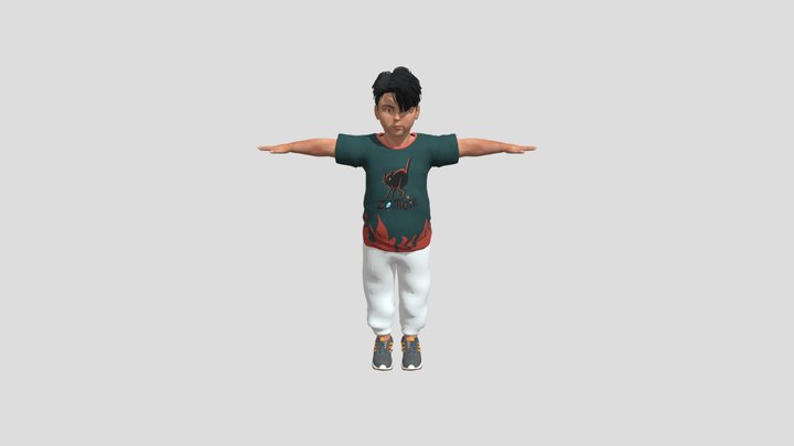 character-02-kid 3D Model