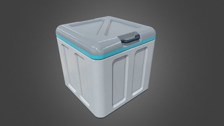 Sci-fi Crate 2 (Medical) [TEXTURED] 3D Model