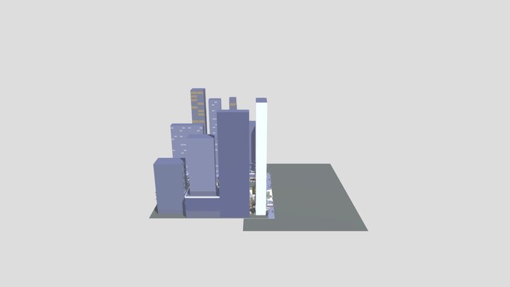Hong Kong lowpoly 3D Model