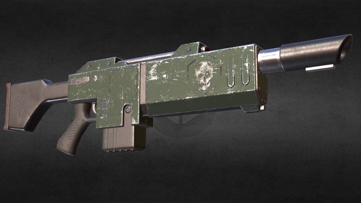 Futuristic Rifle 3D Model