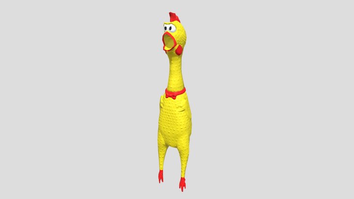Funny Rubber Chicken - Lowpoly 3D Model